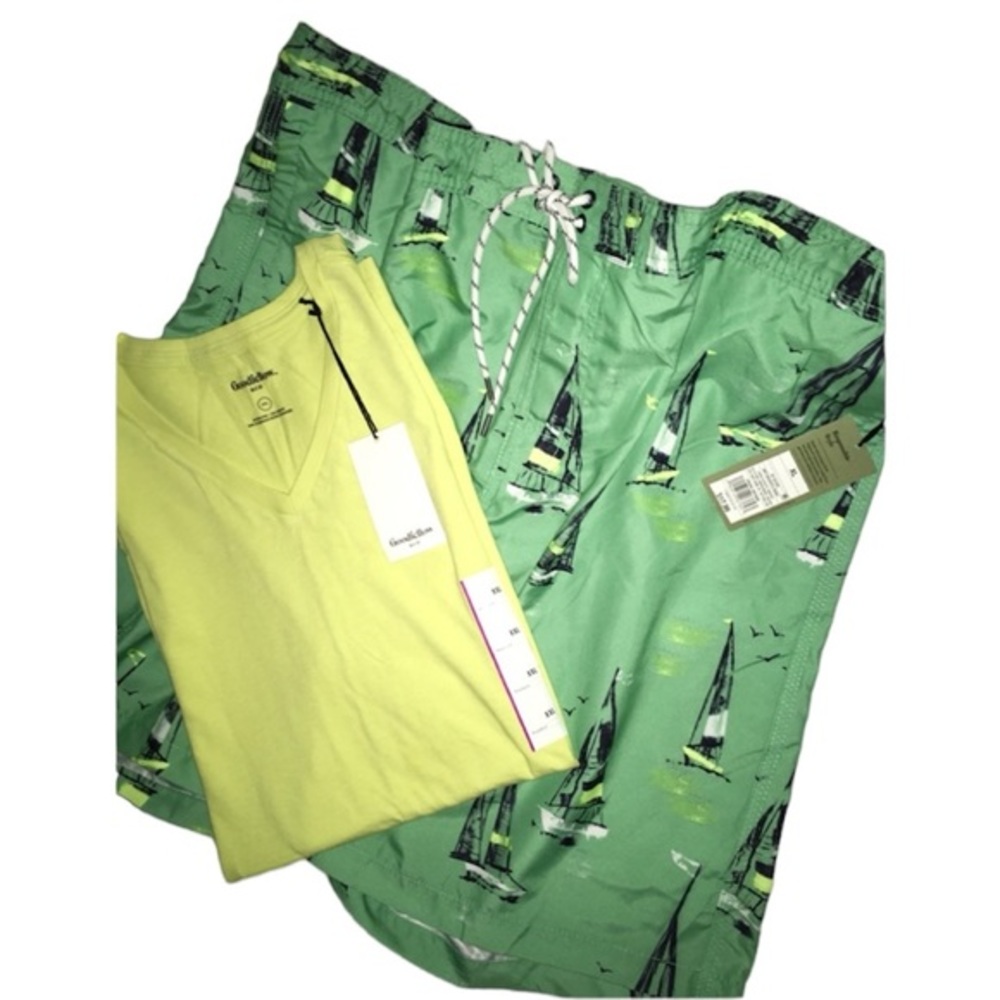 GoodFellow Mens Shorts + Matching V neck Tee (NWT)